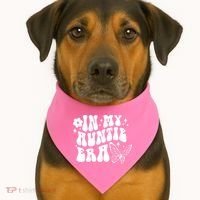 In My Auntie Era Fun Aunt Butterfly USA-Made Doggie Bandana thumb 1