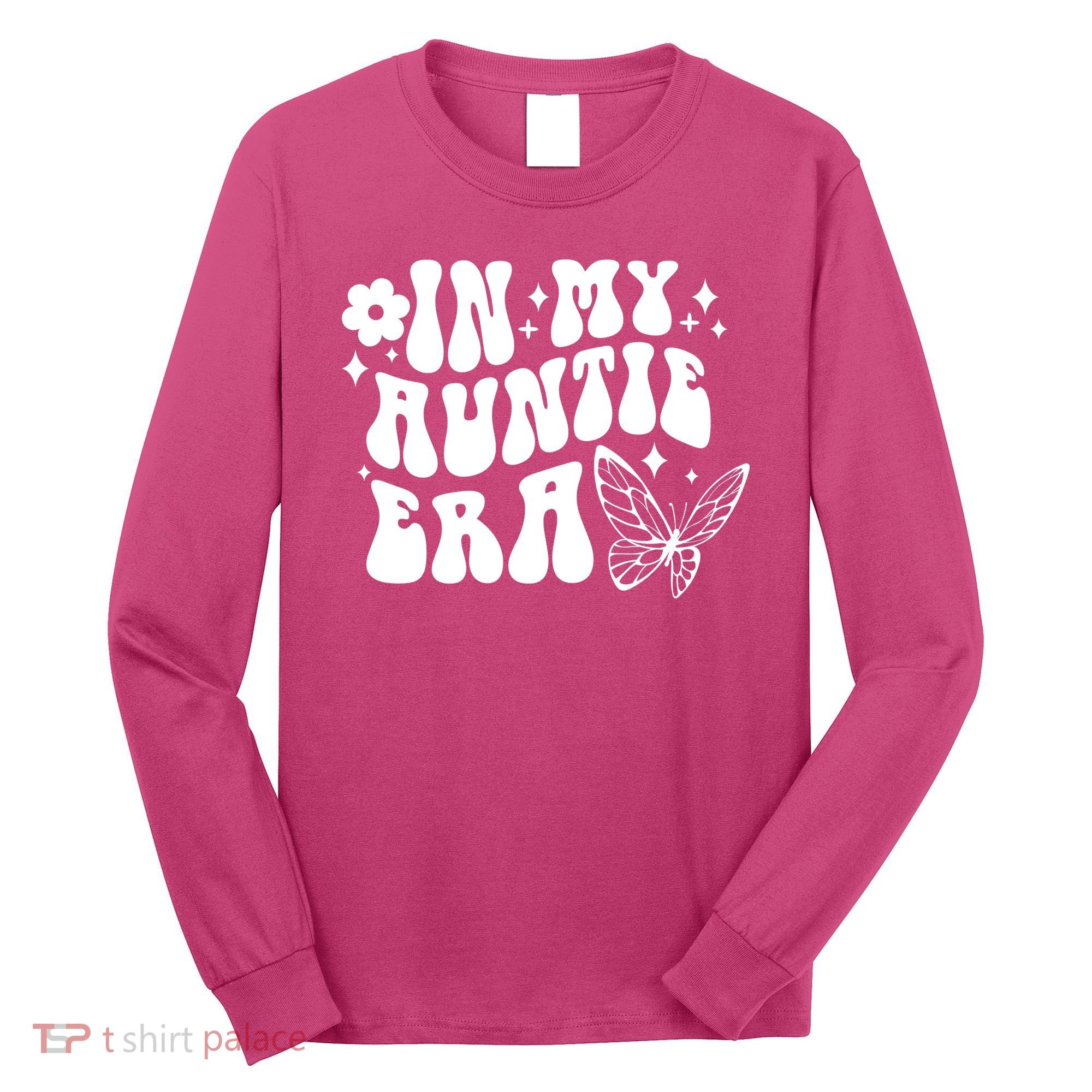 In My Auntie Era Fun Aunt Butterfly Long Sleeve Shirt