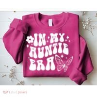 In My Auntie Era Fun Aunt Butterfly Sweatshirt thumb 2
