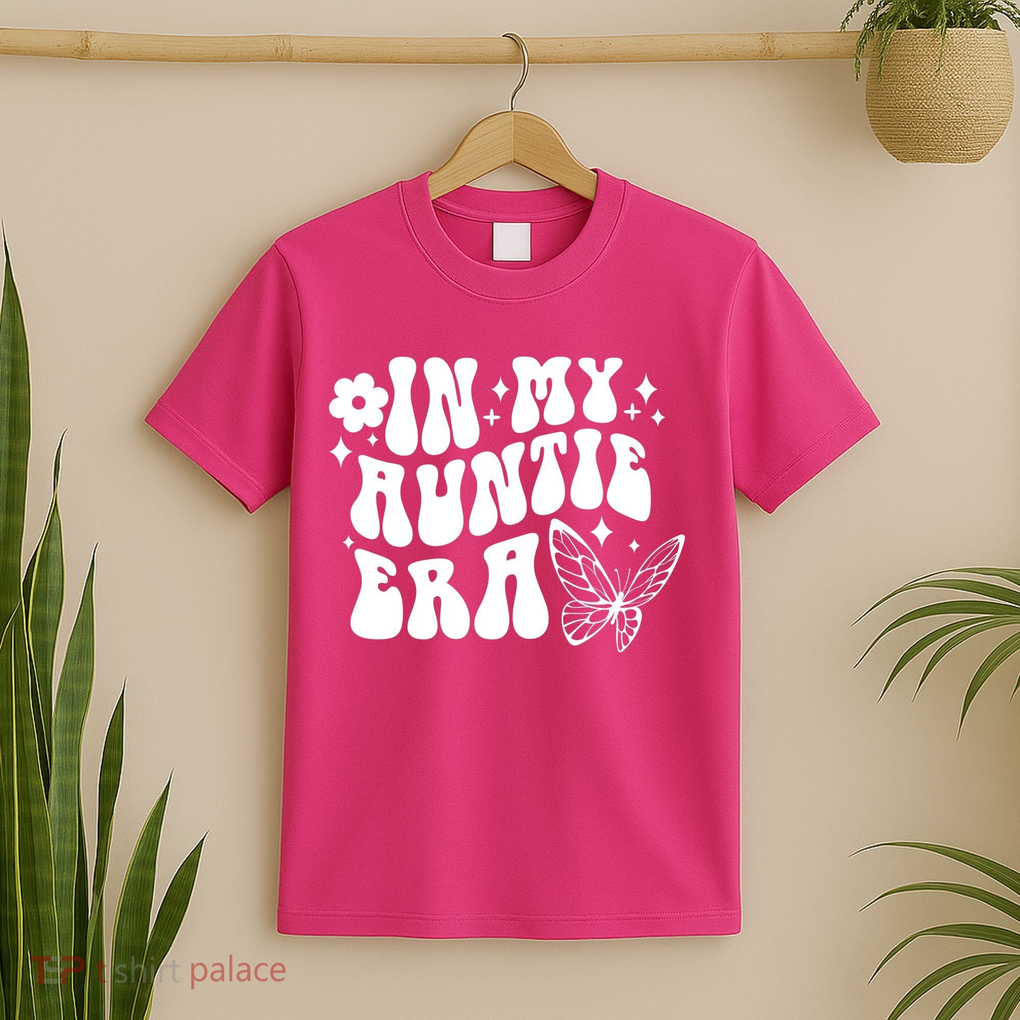 In My Auntie Era Fun Aunt Butterfly T-Shirt