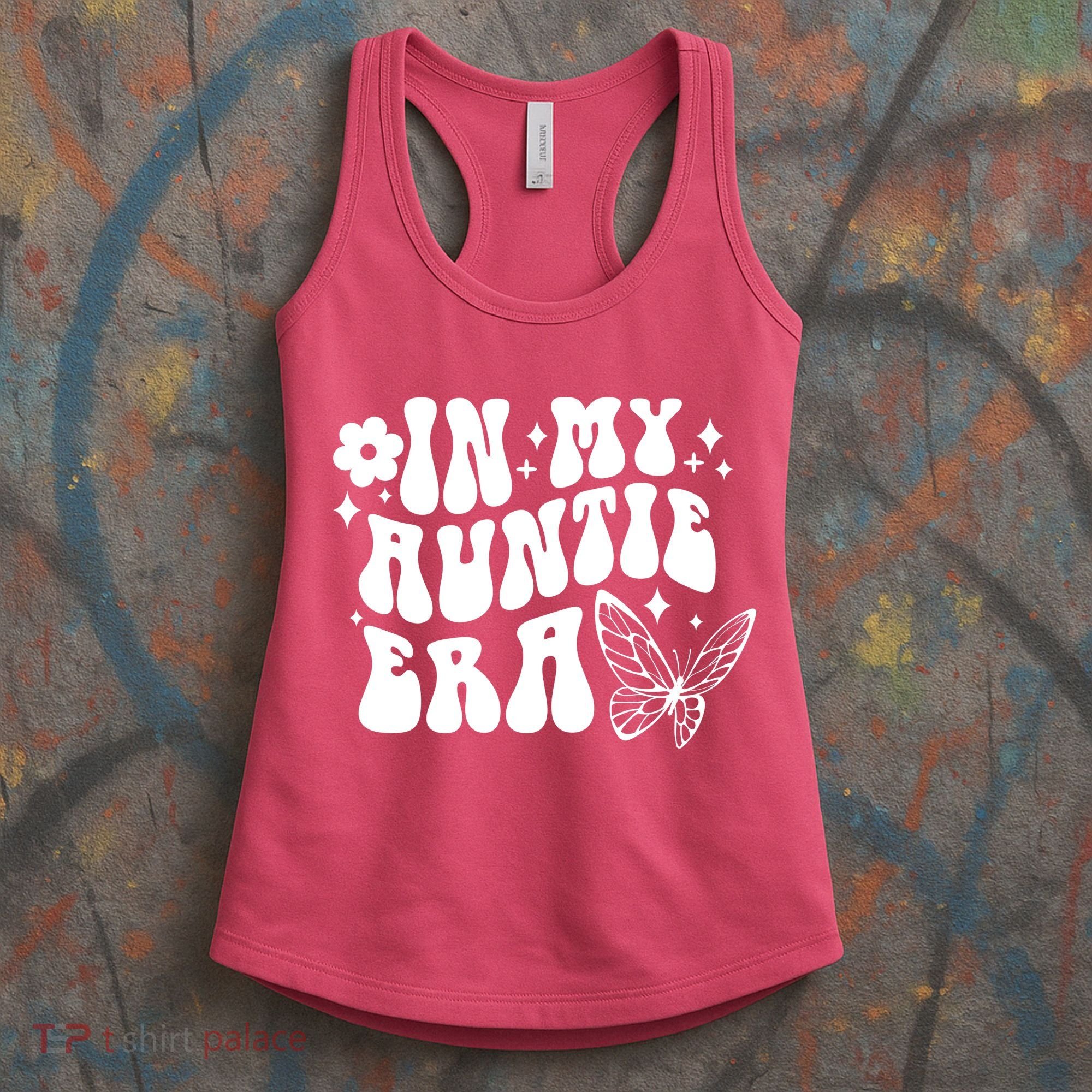 In My Auntie Era Fun Aunt Butterfly Women's Tank Top