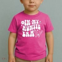 In My Auntie Era Fun Aunt Butterfly Toddler T-Shirt thumb 2