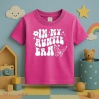In My Auntie Era Fun Aunt Butterfly Toddler T-Shirt thumb 3