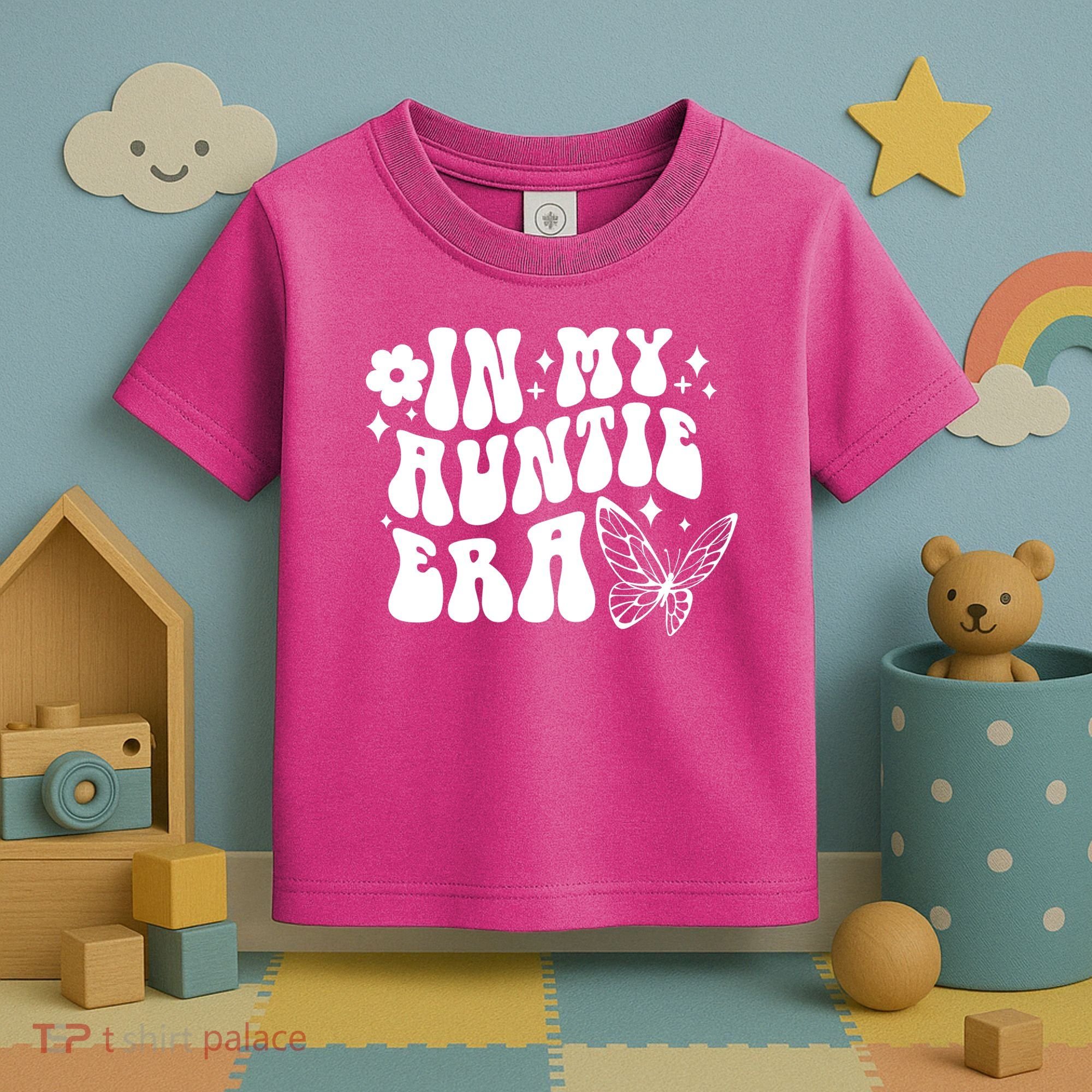 In My Auntie Era Fun Aunt Butterfly Toddler T-Shirt