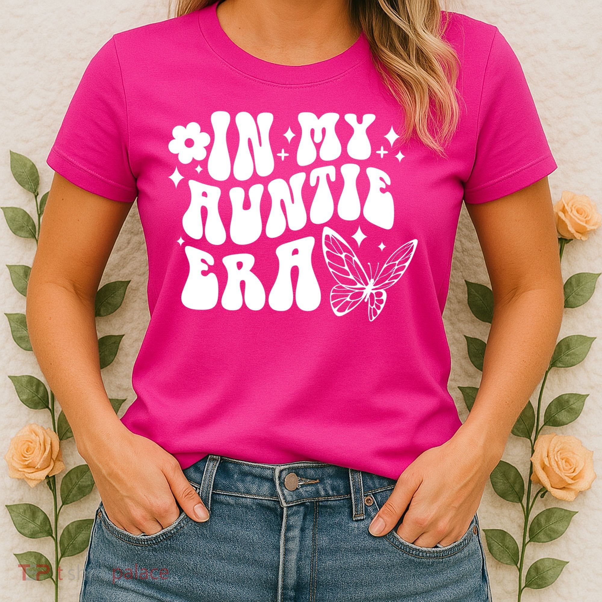 In My Auntie Era Fun Aunt Butterfly Women's T-Shirt