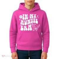 In My Auntie Era Fun Aunt Butterfly Kids Hoodie thumb 4