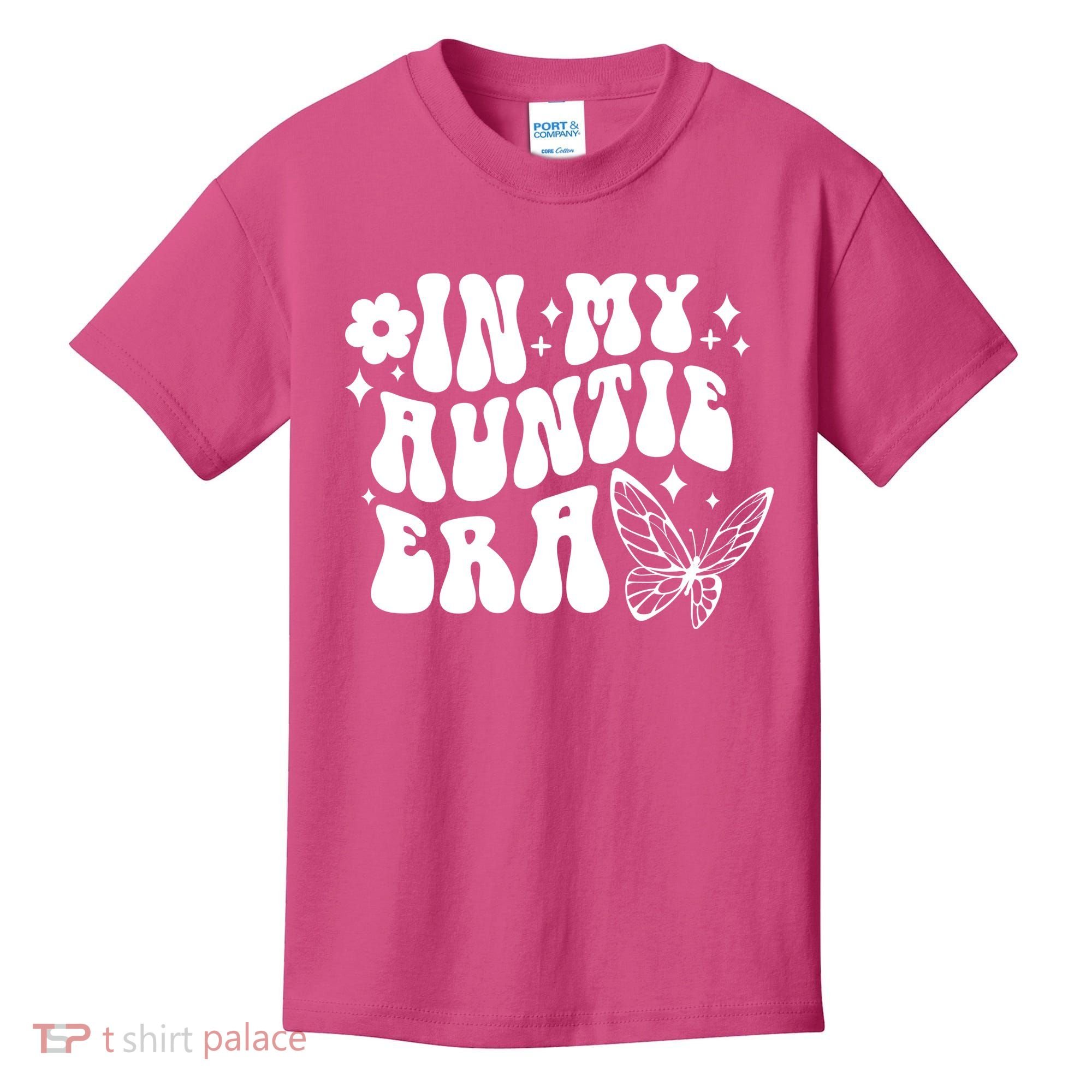 In My Auntie Era Fun Aunt Butterfly Kids T-Shirt
