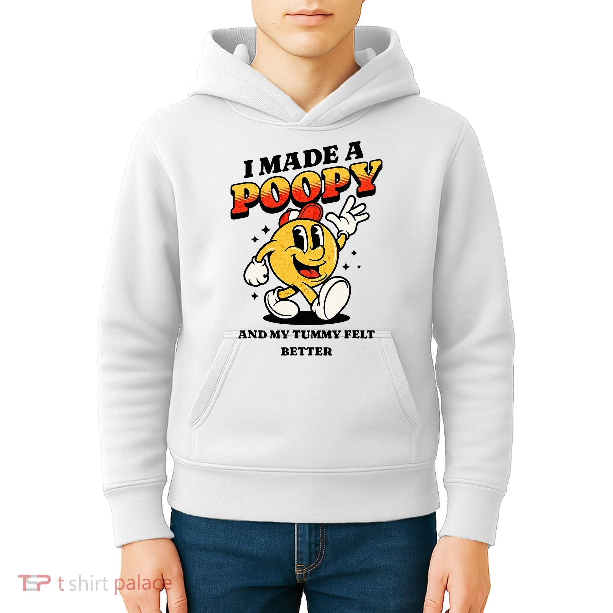 I Made A Poopy And My Tummy Felt Better Adult Humor Meme Kids Hoodie