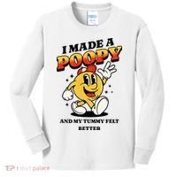 I Made A Poopy And My Tummy Felt Better Adult Humor Meme Kids Long Sleeve Shirt thumb 0