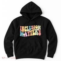 Inclusion Matters Autism Awareness Retro Floral Hoodie thumb 0