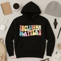Inclusion Matters Autism Awareness Retro Floral Hoodie thumb 3