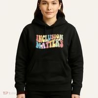 Inclusion Matters Autism Awareness Retro Floral Hoodie thumb 5