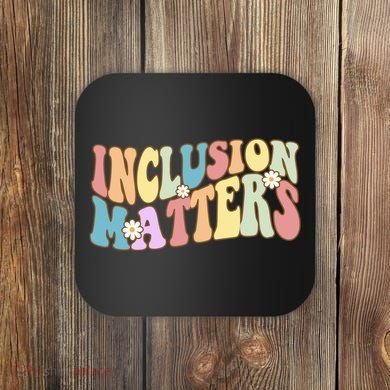 Inclusion Matters Autism Awareness Retro Floral Coaster
