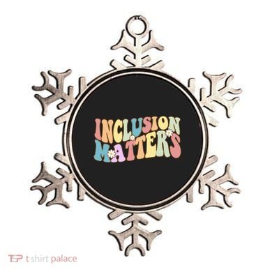 Inclusion Matters Autism Awareness Retro Floral Ornament