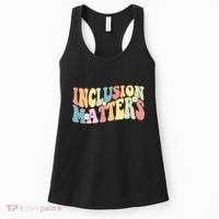 Inclusion Matters Autism Awareness Retro Floral Women's Tank Top thumb 0