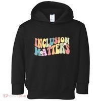 Inclusion Matters Autism Awareness Retro Floral Toddler Hoodie thumb 0