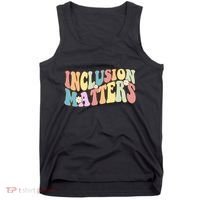 Inclusion Matters Autism Awareness Retro Floral Tank Top thumb 0