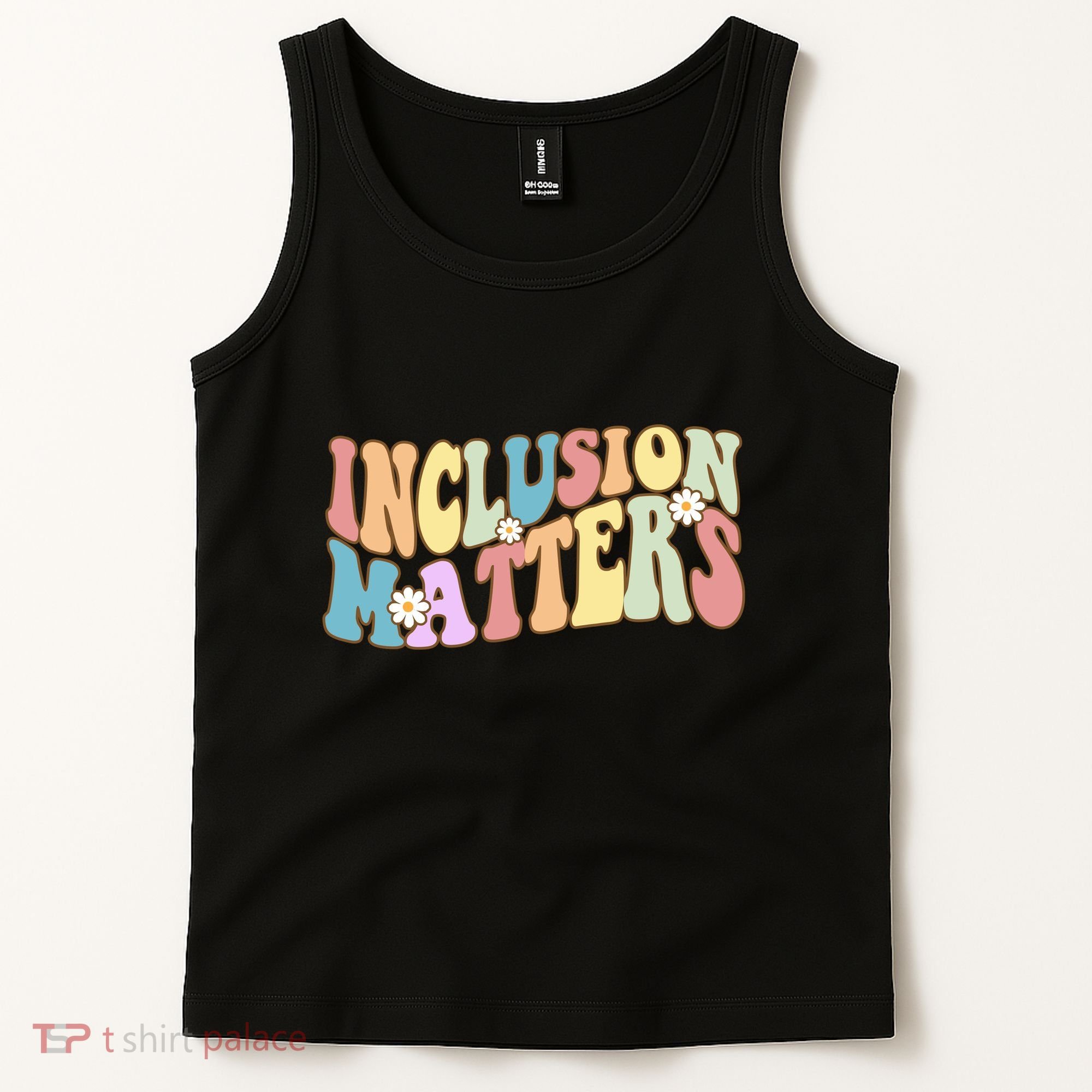 Inclusion Matters Autism Awareness Retro Floral Tank Top