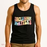 Inclusion Matters Autism Awareness Retro Floral Tank Top thumb 3