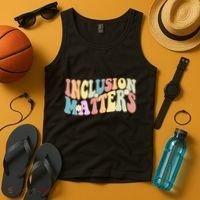 Inclusion Matters Autism Awareness Retro Floral Tank Top thumb 4