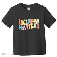 Inclusion Matters Autism Awareness Retro Floral Toddler T-Shirt thumb 0