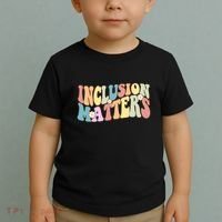 Inclusion Matters Autism Awareness Retro Floral Toddler T-Shirt thumb 2