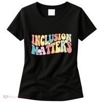 Inclusion Matters Autism Awareness Retro Floral Women's T-Shirt thumb 0