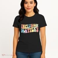 Inclusion Matters Autism Awareness Retro Floral Women's T-Shirt thumb 4