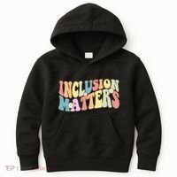 Inclusion Matters Autism Awareness Retro Floral Kids Hoodie thumb 0