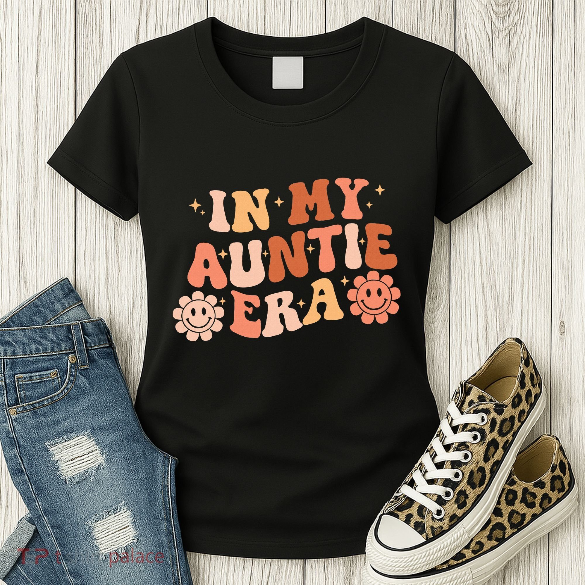 In My Auntie Era Niece Nephew Matching Groovy Women's T-Shirt