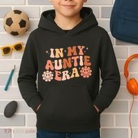 In My Auntie Era Niece Nephew Matching Groovy Kids Hoodie thumb 2
