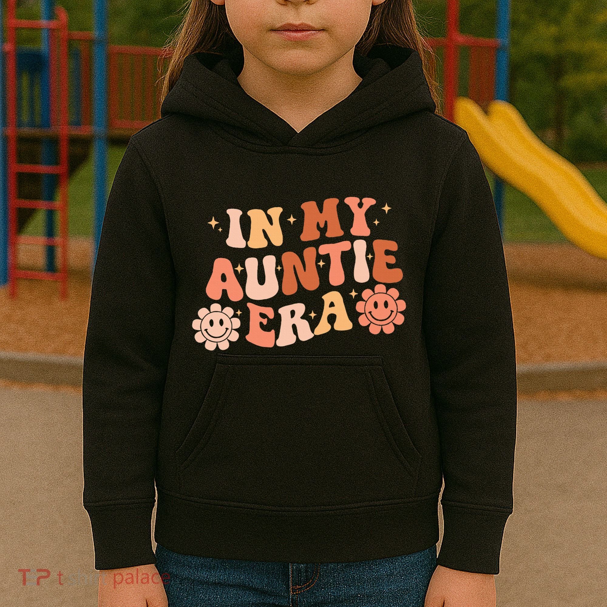 In My Auntie Era Niece Nephew Matching Groovy Kids Hoodie