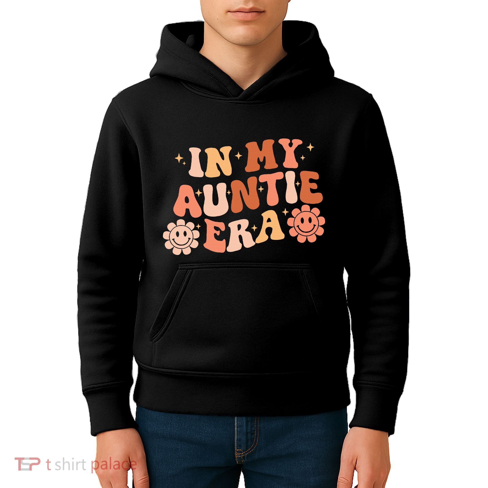 In My Auntie Era Niece Nephew Matching Groovy Kids Hoodie