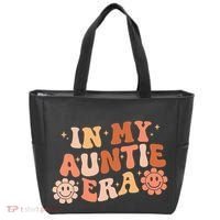 In My Auntie Era Niece Nephew Matching Groovy Tote Bag thumb 0