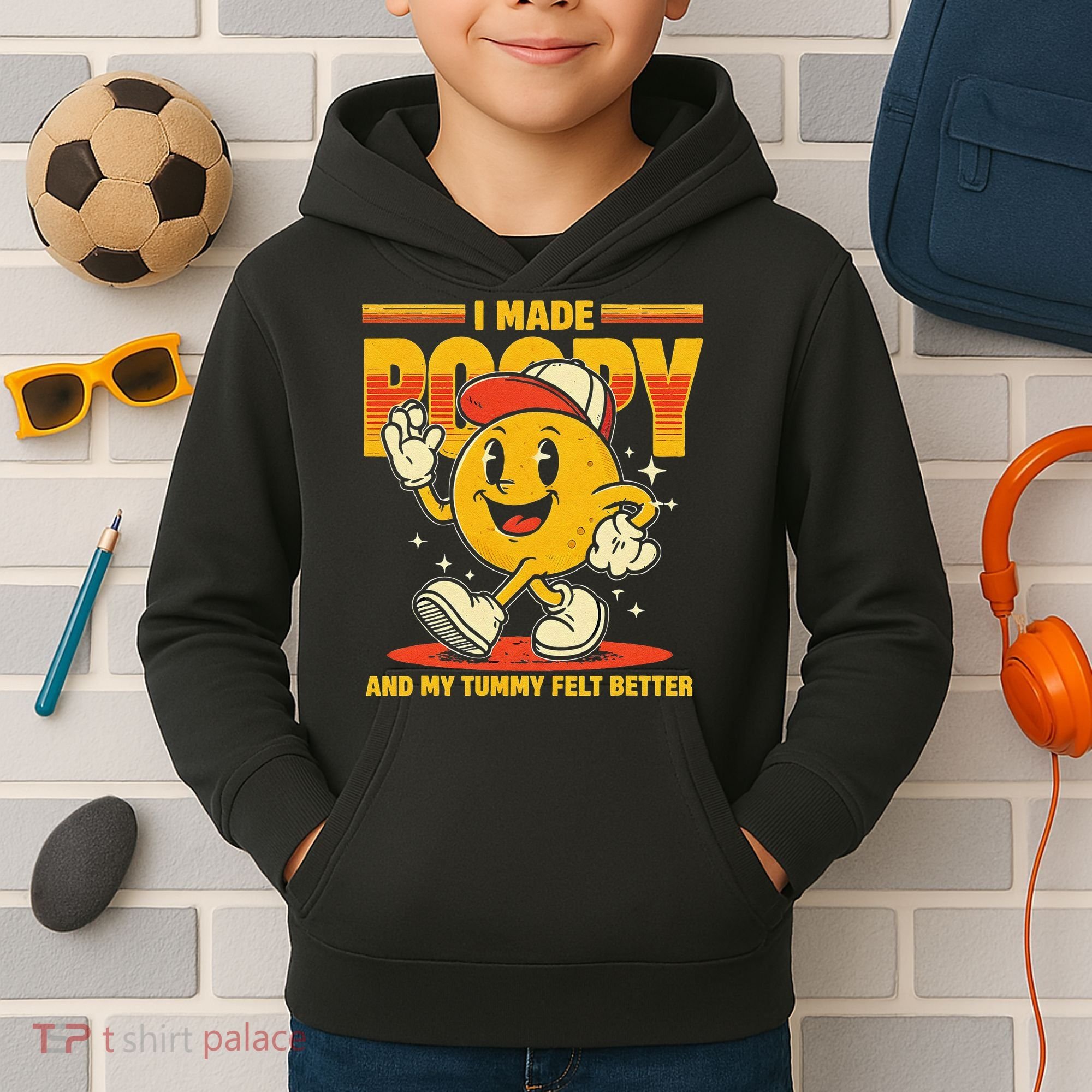 I Made A Poopy And My Tummy Felt Better Adult Humor Meme Kids Hoodie