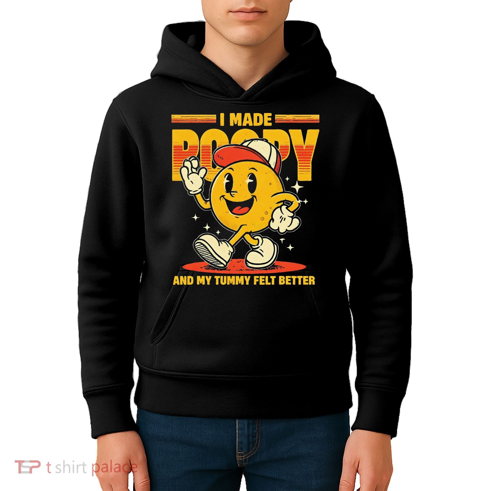 I Made A Poopy And My Tummy Felt Better Adult Humor Meme Kids Hoodie