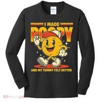 I Made A Poopy And My Tummy Felt Better Adult Humor Meme Kids Long Sleeve Shirt thumb 0