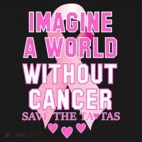 Imagine A World Without Cancer Save The Tatas Doggie Tank thumb 4