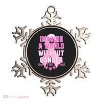 Imagine A World Without Cancer Save The Tatas Ornament thumb 0