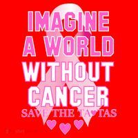 Imagine A World Without Cancer Save The Tatas Santa Hat thumb 1