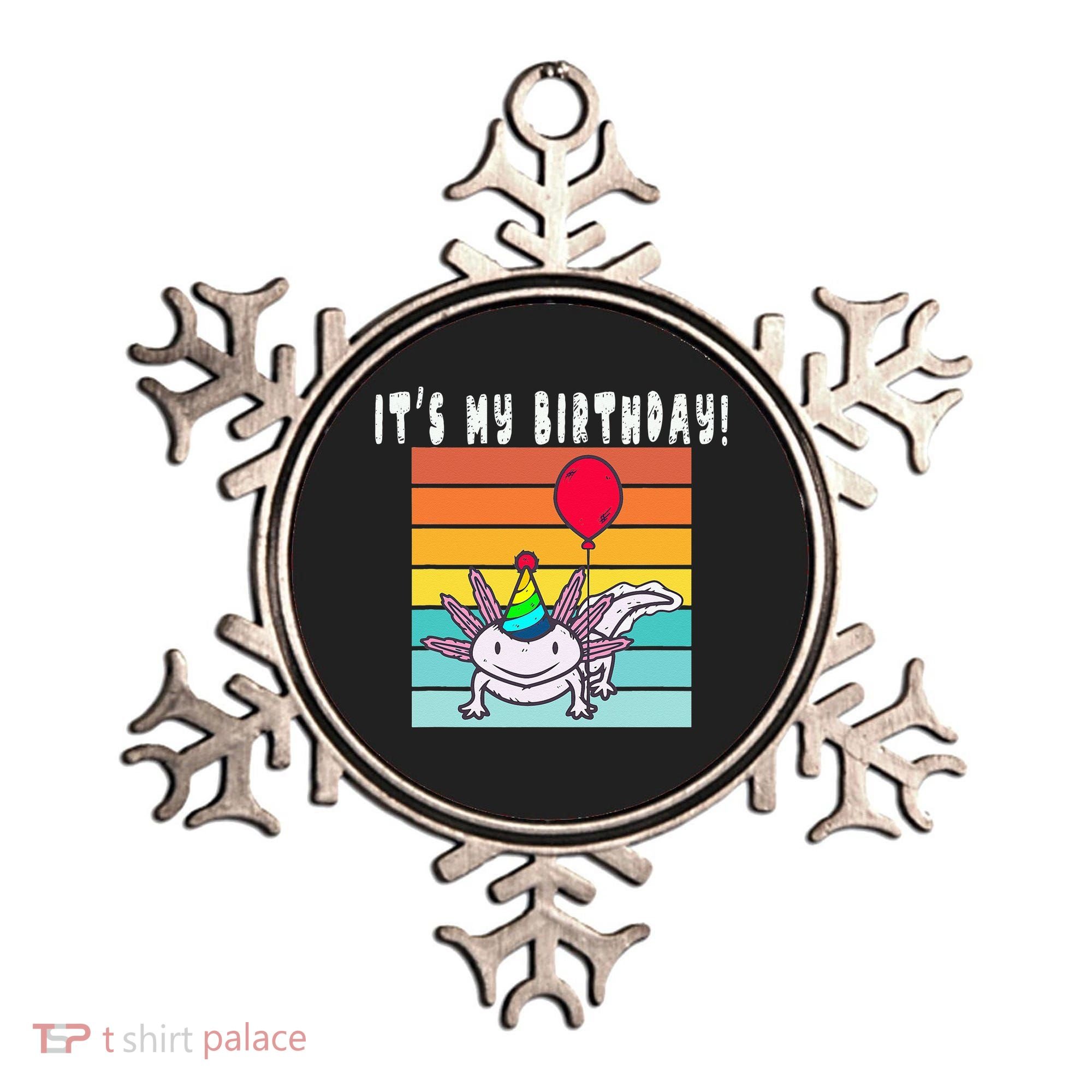 Its My Birthday Axolotl Party Hat & Balloon Ornament