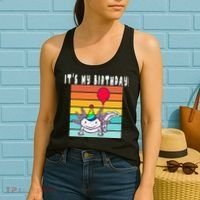 Its My Birthday Axolotl Party Hat & Balloon Women's Tank Top thumb 2