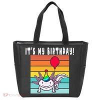 Its My Birthday Axolotl Party Hat & Balloon Tote Bag thumb 0