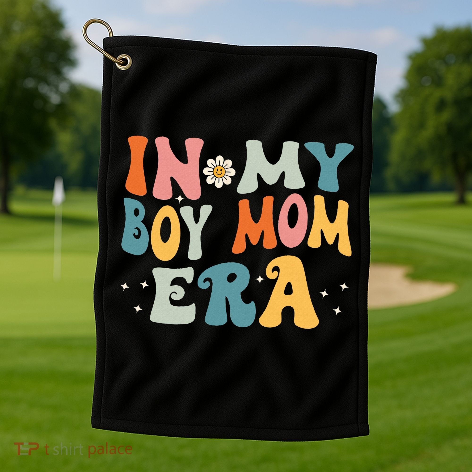 In My Boy Mom Era Golf Towel