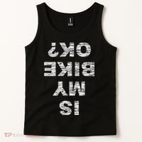 Is My Bike Ok Biker Cycling Funny Cyclist Gift Tank Top thumb 2