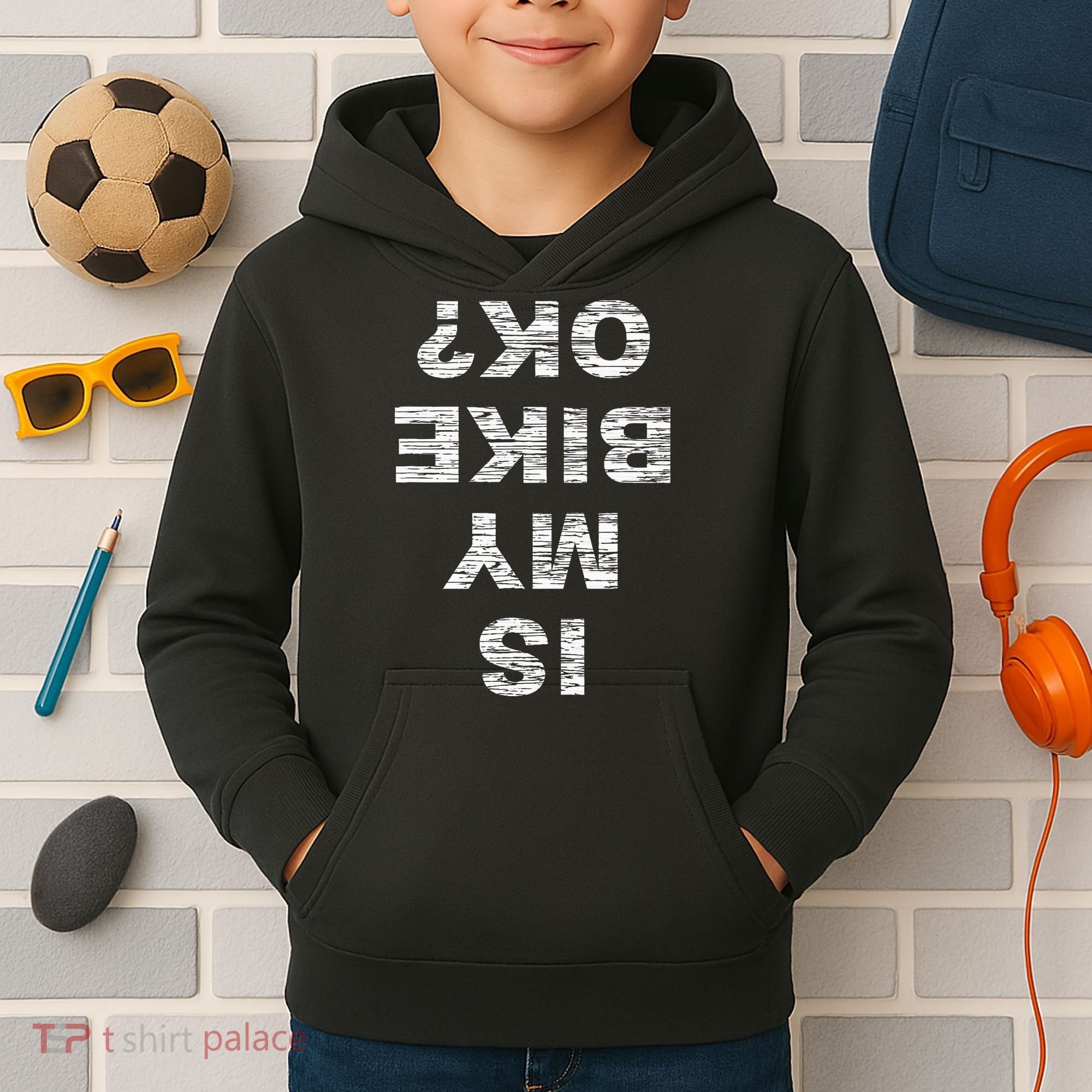 Is My Bike Ok Biker Cycling Funny Cyclist Gift Kids Hoodie