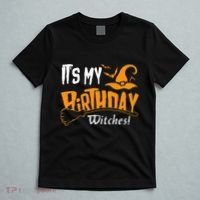 Its My Birthday Witch Halloween October Birthday T-Shirt thumb 5