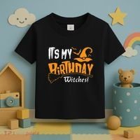 Its My Birthday Witch Halloween October Birthday Toddler T-Shirt thumb 3