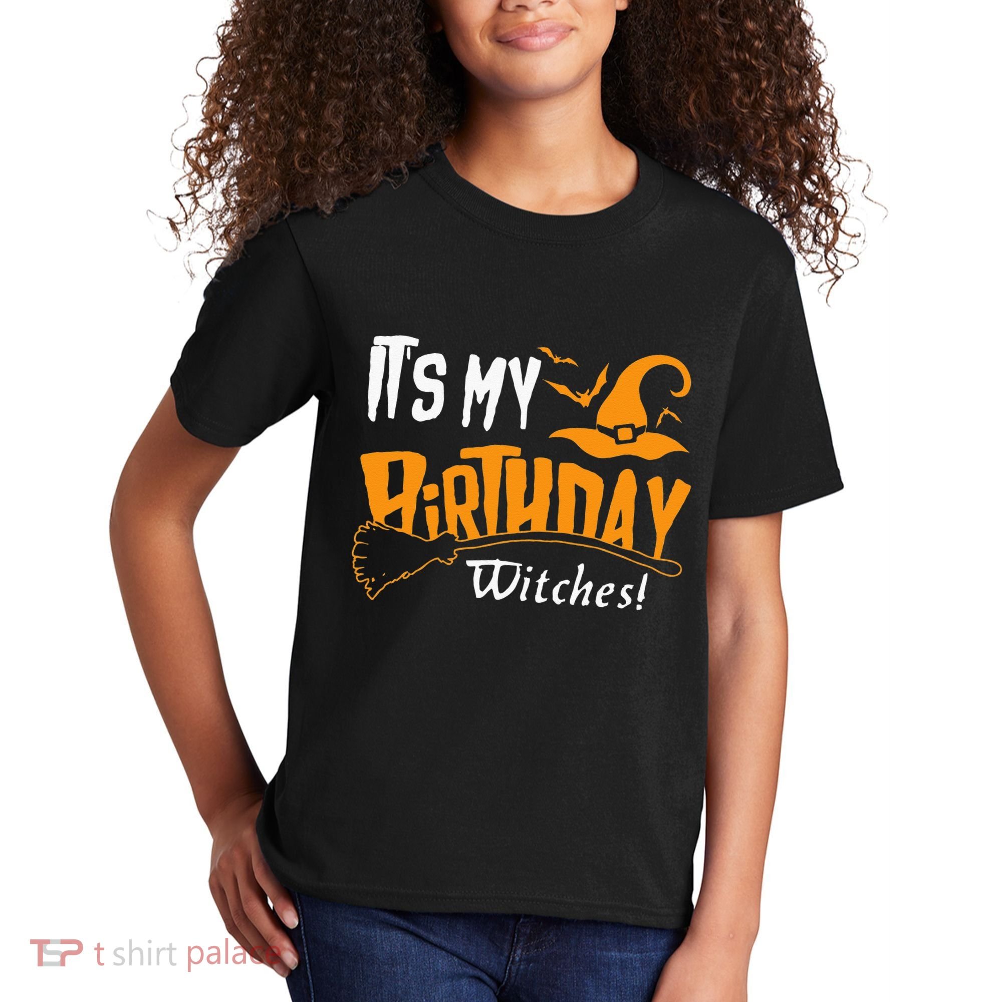 Its My Birthday Witch Halloween October Birthday Kids T-Shirt