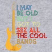 I May Be Old But I Got To See All The Cool Bands Women's Racerback Cropped Tank thumb 2